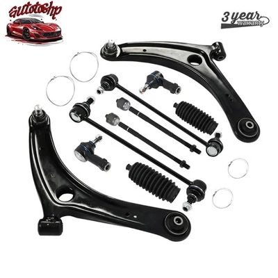 Front Lower Control Arms Sway Bars Tie Rods Kit for Mitsubishi Lancer Outlander - Image 1 of 4