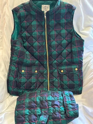 Matching Women's Dog Plaid Puffer Vests St. John’s Bay XL / St. John’s Bark M - Image 1 of 4