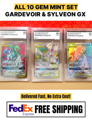 BRG 10 GM Gardevoir & Sylveon Tag Team GX SR HR Alt Art Korean Pokemon Card Set - Image 1 of 2