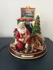 Thomas Kinkade The True Meaning of Christmas Santa Workshop Bradford Exchange - Picture 1 of 4