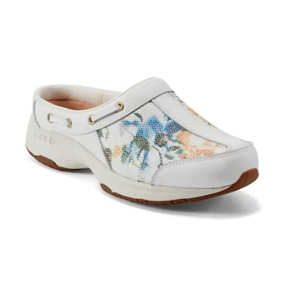 Easy Spirit Travelport Nautical mules watercolor white floral NIB Retail $75 - 5 - Image 1 of 4