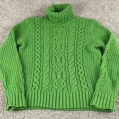 Ralph Lauren Sweater Women’s XL Chunky Cable Fisherman Turtleneck Chunky T241 - Image 1 of 4
