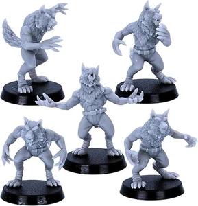 Werewolf Soldiers – 5 Horror WW2 Miniatures | 32mm DnD Wargames | Kyoushuneko - Picture 1 of 6