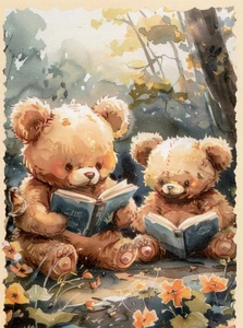 Vintage Teddy Bears Handmade Blank Notecards (Set of 5) #0030 **New Listing** - Picture 1 of 7
