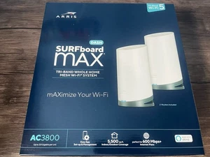 ARRIS Surfboard mAX Tri-Band Mesh System WC4S | AC3800 Wi-Fi Speed NEW SEALED - Picture 1 of 3