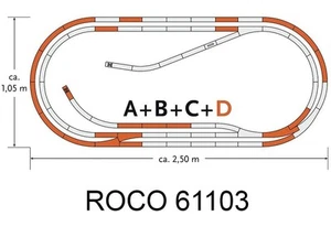 ROCO Set D d'extension voie Geoline HO - ROCO 61103 - Imagen 1 de 1