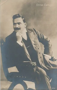 1915 Italy Enrico Caruso Opera Tenor photo pc Hungary Versecz Censor Serbia - Picture 1 of 2
