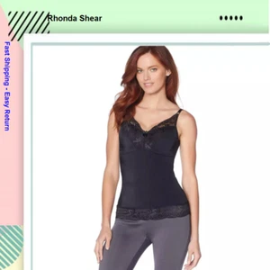 Rhonda Shear Women's Pin-up Camisole, Black, M - Picture 1 of 3
