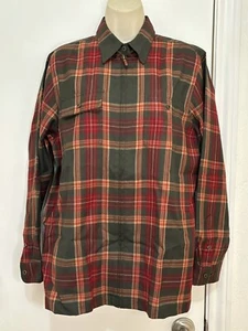 LAUREN RALPH LAUREN 90’s Wool SHIRT JACKET Women’s Size Medium M Plaid VINTAGE - Picture 1 of 8