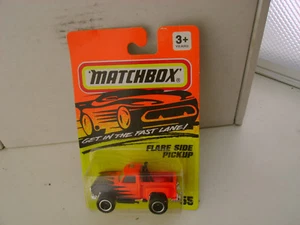 1996 MATCHBOX SUPERFAST #55 FORD FLARE SIDE PICKUP TRUCK NEW ON CARD - Picture 1 of 2