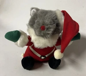 RARE Haband Santa Claus Squirrel Plush Pull String Music Box Christmas WORKS - Picture 1 of 5
