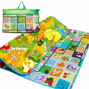 KIDS CRAWLING 2 SIDE PLAY MAT 200X180CM EDUCATIONAL GAME SOFT FOAM PICNIC CARPET - Picture 1 of 3