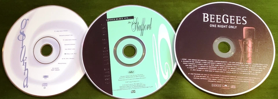 Gloria / Jo Stafford / One Night Only-Bee Gees Music CDs (discs only) - Image 1 of 1