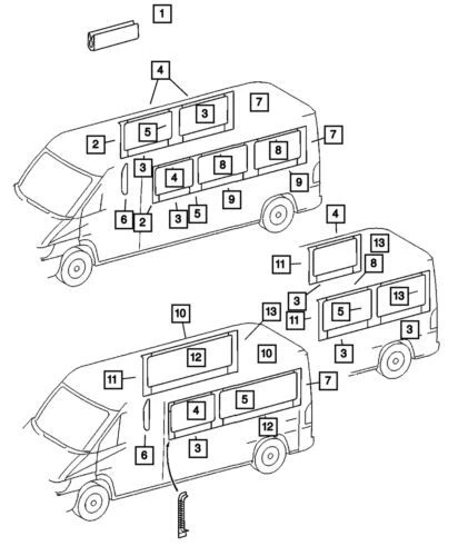 Panel de ajuste superior de pilar genuino Mopar 2003-2006 Dodge Sprinter 2500 B 5123367AA Foto 1 de 1