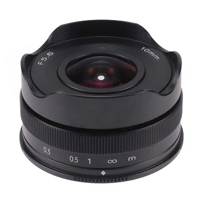 10mm F5.6 APS-C Wide Angle Fisheye Prime MF Lens for Canon M200 M5 M50 II Camera - Image 1 of 4