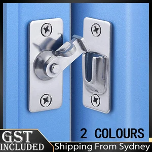 2 Colours 90 Degree Stainless Steel Latch Safety Right Angle Sliding Door Lock - Picture 1 of 12