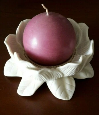 BOUGEOIR NÉNUPHAR PARTYLITE AVEC BOUGIE RONDE - Photo 1/3