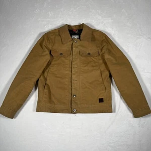 Iron and Resin Ramble Jacket Men Size M Brown Waxed Cotton Lined Pockets Canvas - Picture 1 of 19