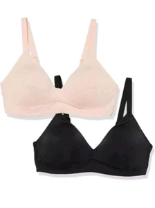 Amazon Essentials Women's Padded Bralette, Pack of 2 Size 6X Bust 61-63" - Picture 1 of 3