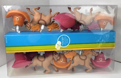 10 peças chapéu cavalo pônei vaqueira luzes de corda 9 pés de comprimento caubói ocidental quarto infantil - Imagem 1 de 4