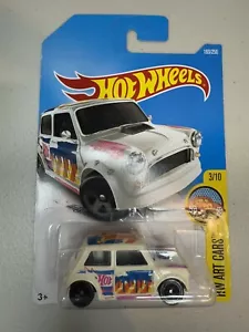 Hot Wheels Morris Mini HW Art Cars Cream Multi 193/250 3/10 2015 New/Sealed - Picture 1 of 4