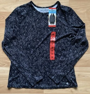 Hang Ten Women's Long Sleeve Sun Tee M Black - Picture 1 of 7