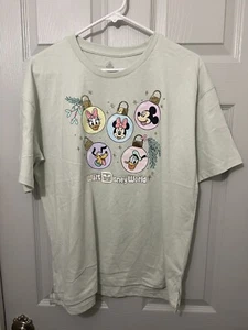 Disney Christmas Holidays 2024 Mickey Friends Ornaments Womens Shirt Medium M MD - Picture 1 of 3