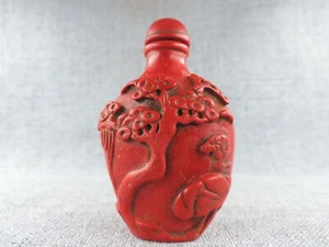 Old Chinese Hand-carved Lucky Classical Pattern Snuff Bottle - Picture 1 of 6