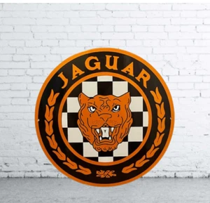 Jaguar Pure Porcelain Enamel Heavy Metal Sign 30 Inches Double Side - Picture 1 of 2