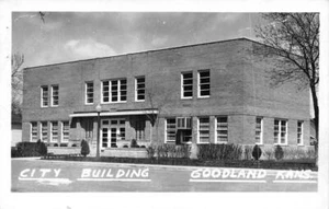 RPPC, GOODLAND, Kansas KS CITY BUILDING Sherman County Real Photo Postcard - Picture 1 of 2