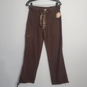 Personal Identity kids girls Brown Wide Leg Belted Corduroy Cotton Pants Size 16 - Picture 1 of 11