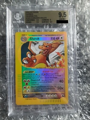 Glurak Skyridge Pokemon 146/144 Reverse Holo BGS 9.5 Mint Kristall-Typ Deutsch - Bild 1 von 2