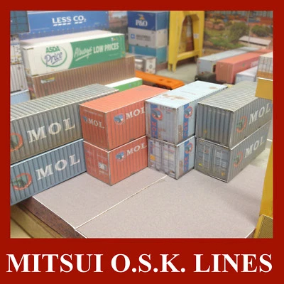 1:87 HO Rail Freight Cargo Container Models x 24 Mixed Set Inc Pre-Weathered  - Image 1 of 4
