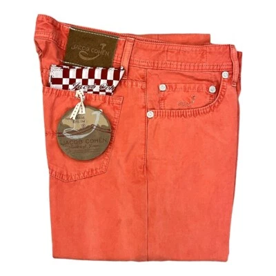 Jacob Cohen J688 Vintage Men's Pants 5 Pocket Jeans Red Orange New Tag! - Image 1 of 4