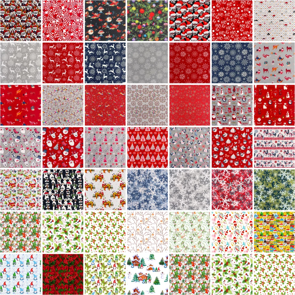 FYVIE STAR CRAFTS LTD 100% Cotton Christmas Fabric Material Sold By the Metre 140cm wide