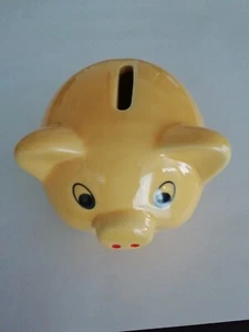 Handgefertigtes Sparschwein Postbank aus Porzellan NEU unbenutzt Originalkarton - Bild 1 von 7