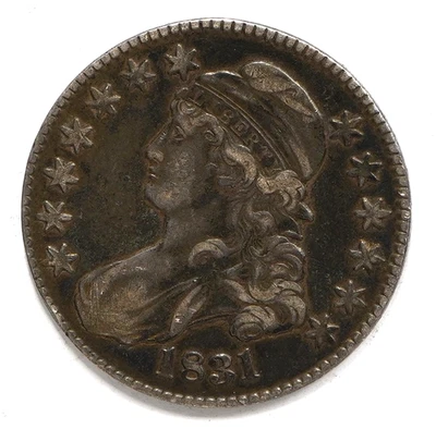 Medio dólar busto tapado 1831 Foto 1 de 3