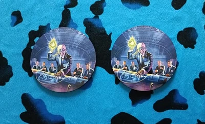 MEGADETH - RUST IN PEACE -  PAIR OF PRINTED ROUND COASTERS - Image 1 of 2