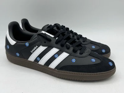 Adidas Samba OG W Black Floral Blue Embroidery IF4397 Women’s Size 11 - Image 1 of 4