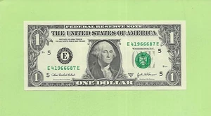 2003A ..UNCIRC $1 E 4196 6687 E .... 2003A $1 E-E NICE NOTE FRN - Picture 1 of 2