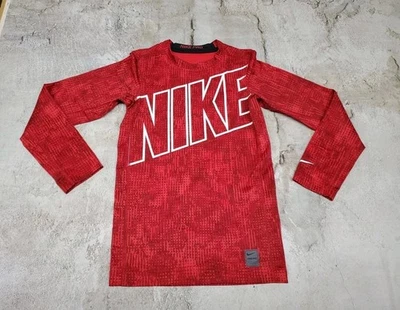 Compresión de manga larga roja Nike Pro Dri Fit grandes para niños jóvenes Foto 1 de 4