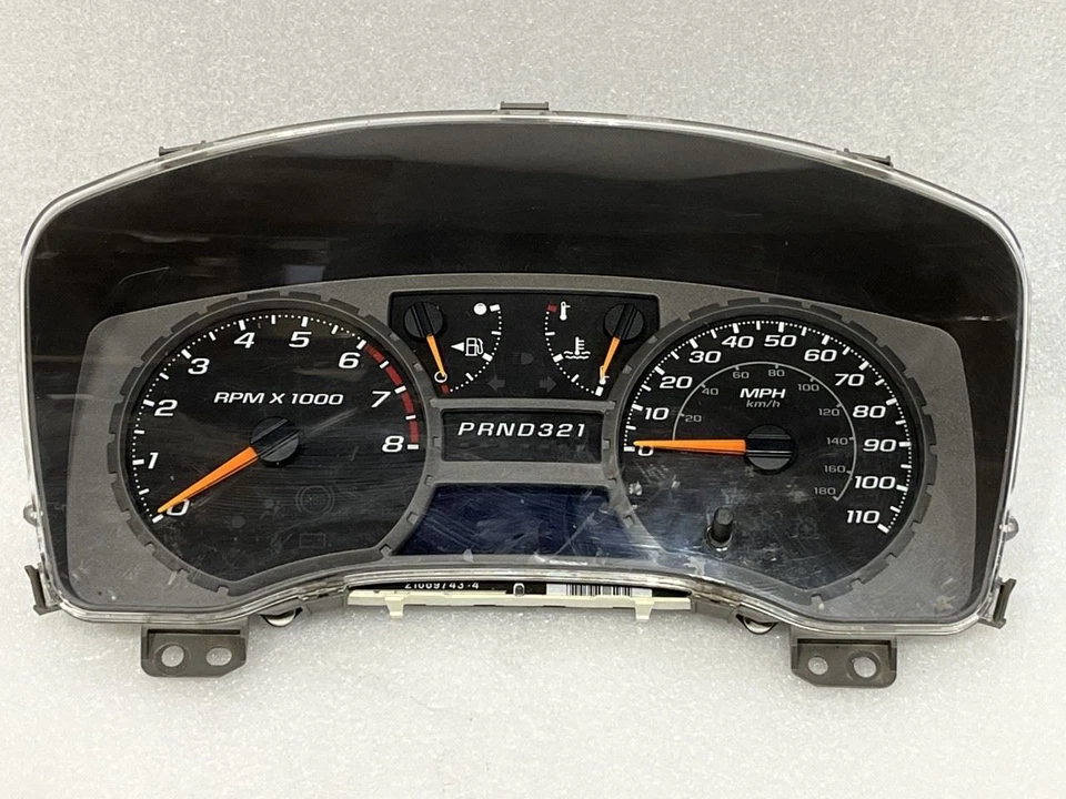 2006 CHEVROLET COLORADO SPEEDOMETER CLUSTER OPTION YC3 UNKNOWN MILEAGE 1346864 - Image 1 of 3