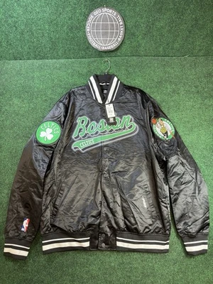 Men's Pro Standard Boston Celtics Script Full-Snap Satin Jacket Sz 3XL DEFECT - Image 1 of 4