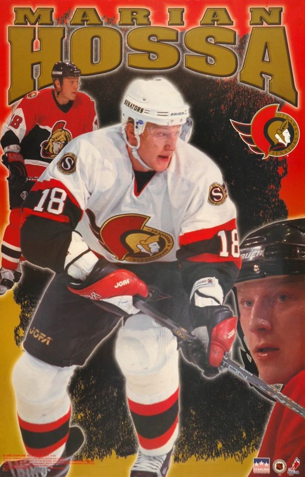 2000 Marian Hossa Collage OTTAWA SENATORS Original Starline Poster OOP  - Image 1 of 1