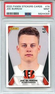 2020 Panini Stickers Cards #74 Joe Burrow PSA 9 - Picture 1 of 1