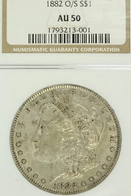 1882-O/S Morgan Dollar : NGC AU50   - Image 1 of 3