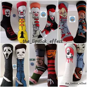 Horror Movie INSPIRED Socks - Twin Pack BLACK FRIDAY DEAL !!!!! - Picture 1 of 16