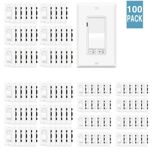100PK 3 Way Dimmer Switch for 600W Halogen and Incandescent,15A 120V,ETL Listed - Picture 1 of 10