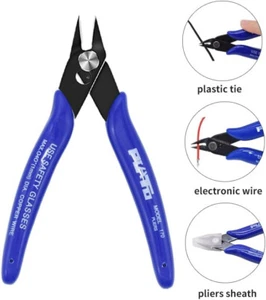 1 PCS 170 Flush Wire Cutter Blue Diagonal Cutting Pliers Side Cutter Nippers US - Picture 1 of 9