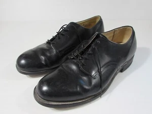 Vtg 1979 Men’s Size 11.5 W / 12 W Black Military Dress Shoes Post Vietnam Oxford - Picture 1 of 15